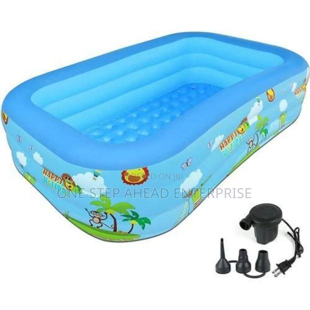 Blue 4m Inflatable Pool for Kids Fun