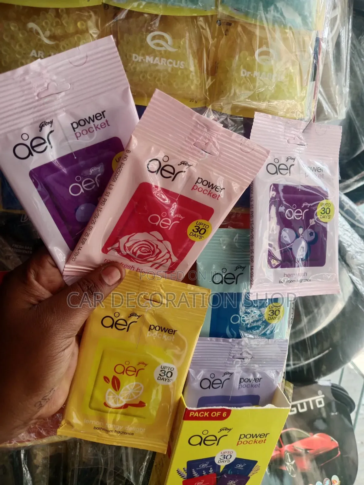 6pc Car Hanging Silid Gel Air Freshener Pack