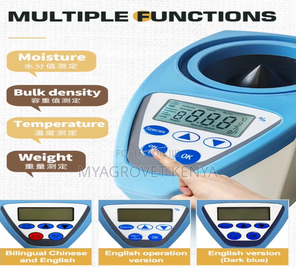 Commercial Grain Moisture / Tests 35 Types of Grains
