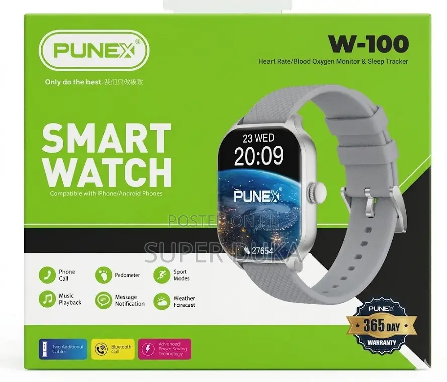 Punex W-100 Smart Watch - 1.95" Screen, Bluetooth Call