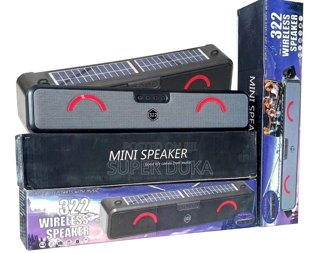 Tg-322 Solar Rechargeable Wireless Speaker - Bluetooth, Fm Radio, Usb