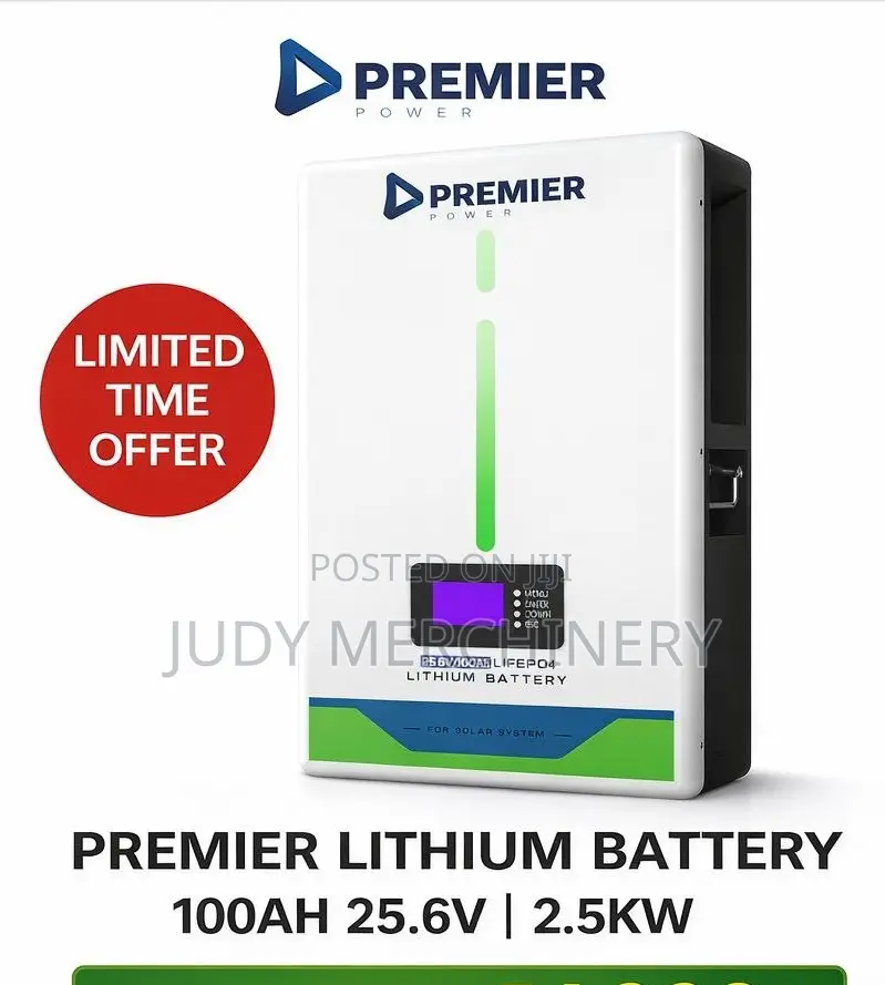 Premier Lithium Battery 100ah 25.6v, 2.5kw