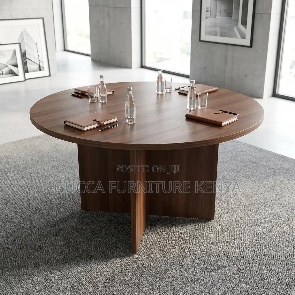 1.2m Brown Round Customized Meeting Table