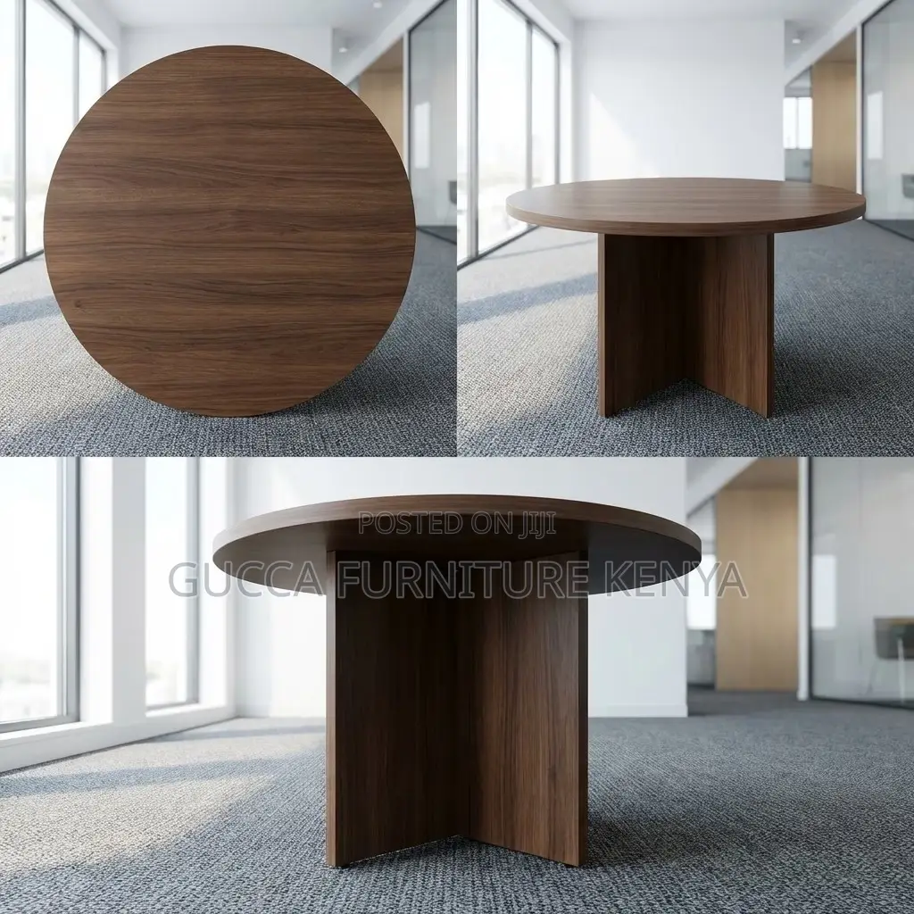 1.2m Brown Round Customized Meeting Table