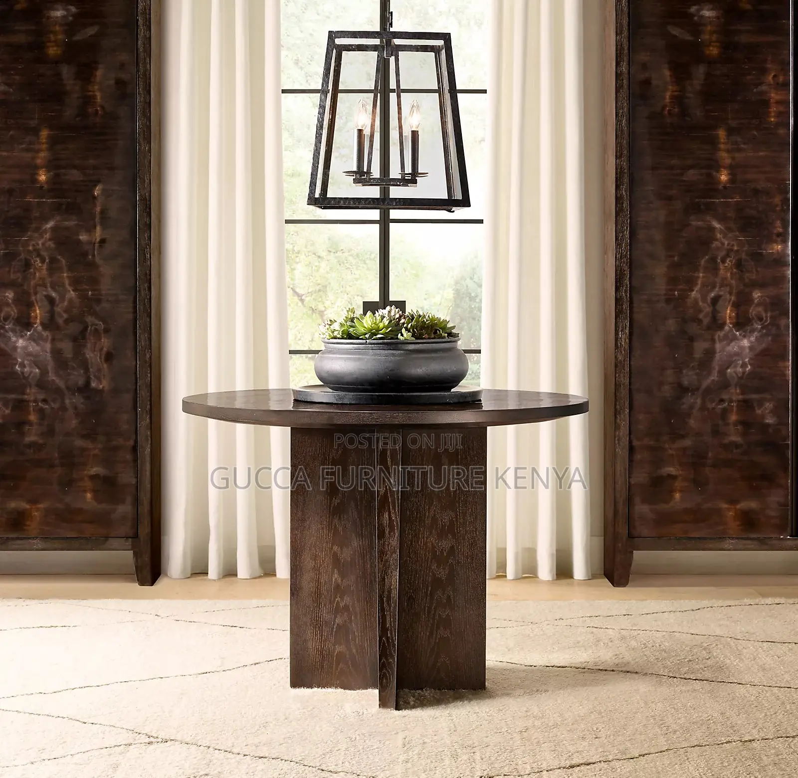 1.2m Brown Round Customized Meeting Table
