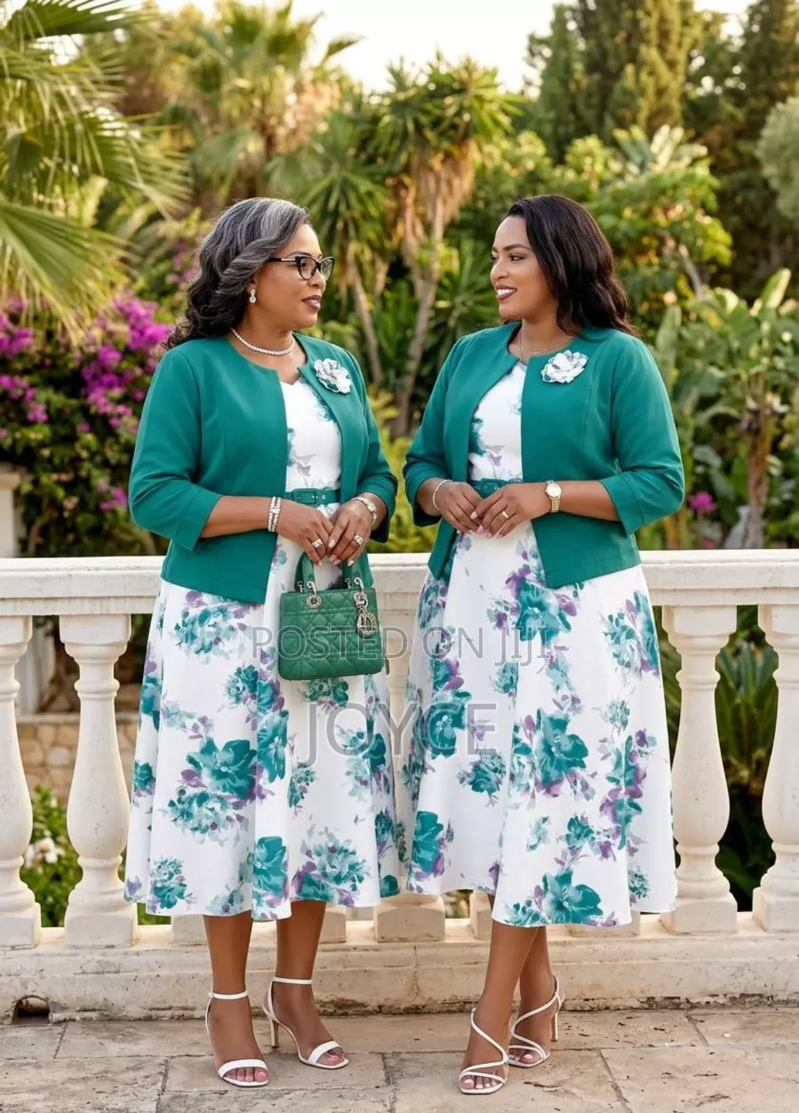 Flowered Dress With Coat
