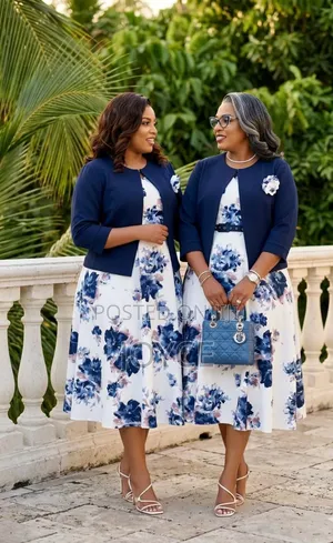 Flowered Dress With Coat