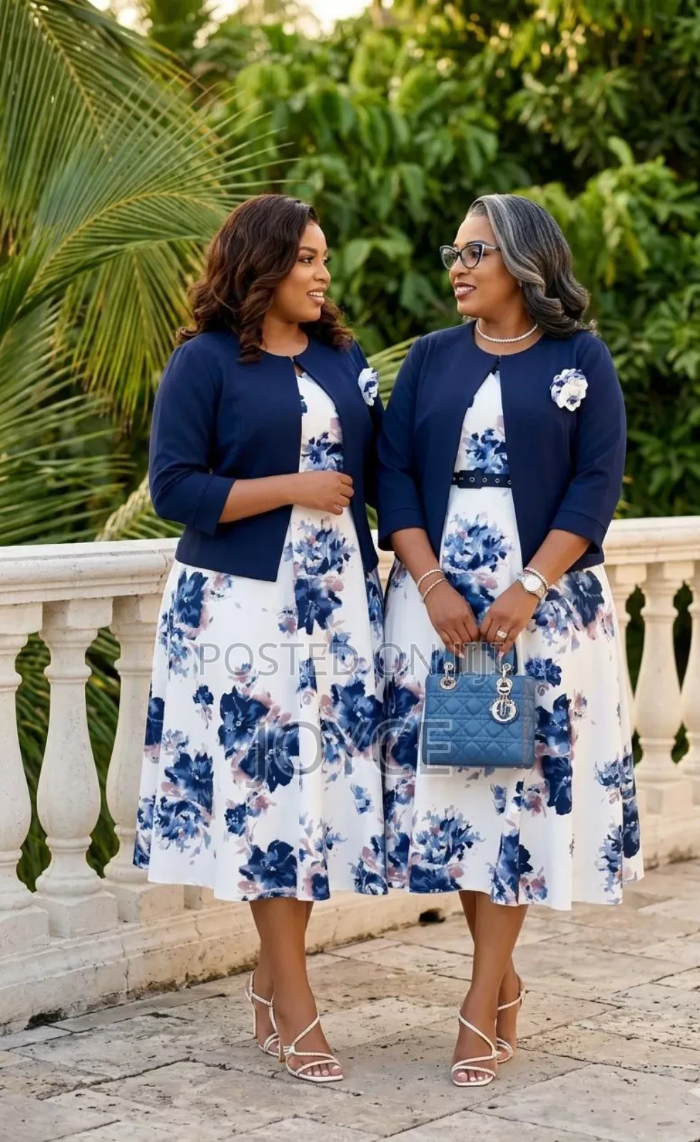 Flowered Dress With Coat