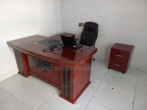 Executive Wooden Desk With a Chair