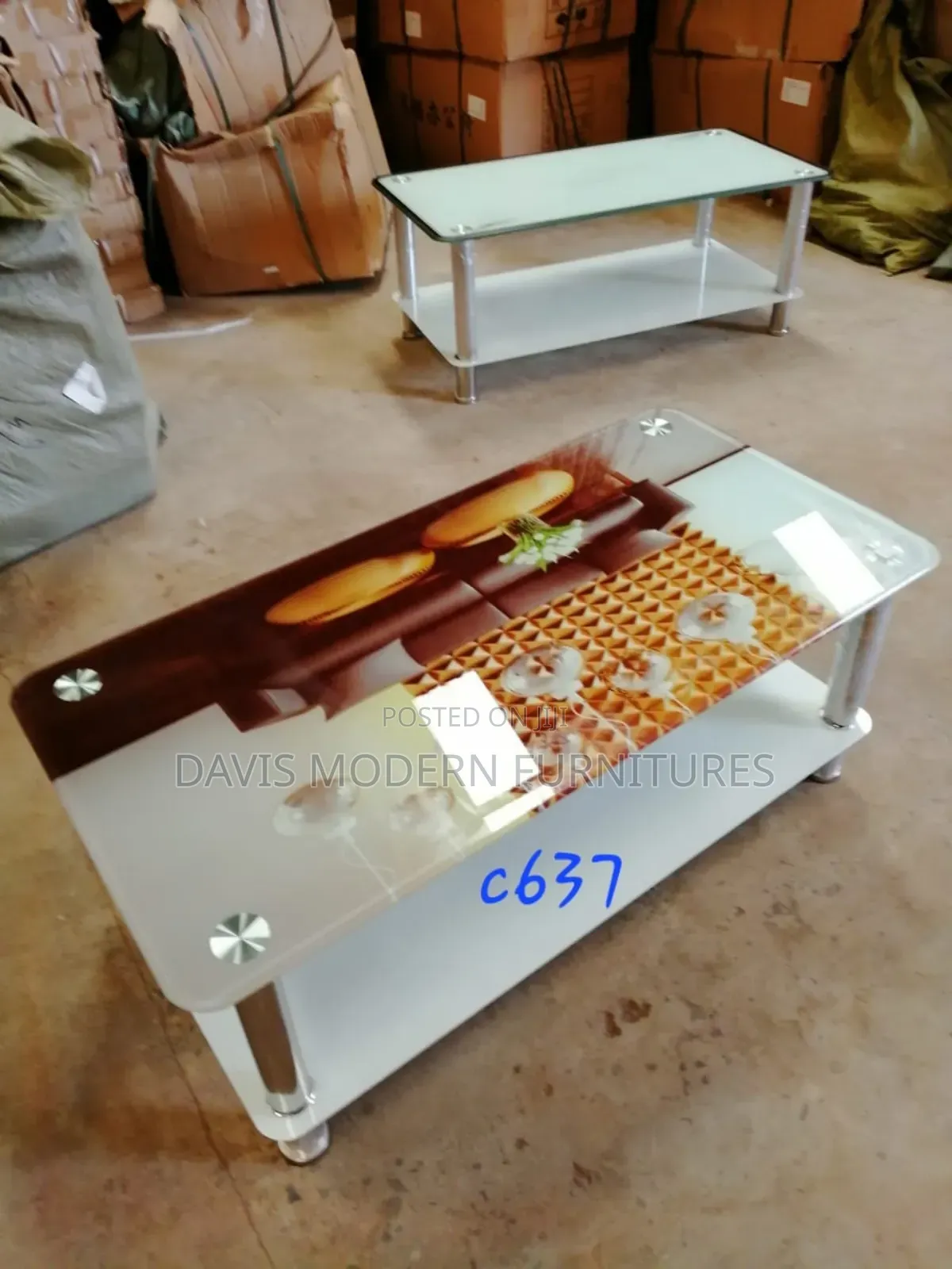 Plain Glass Top Coffee Table