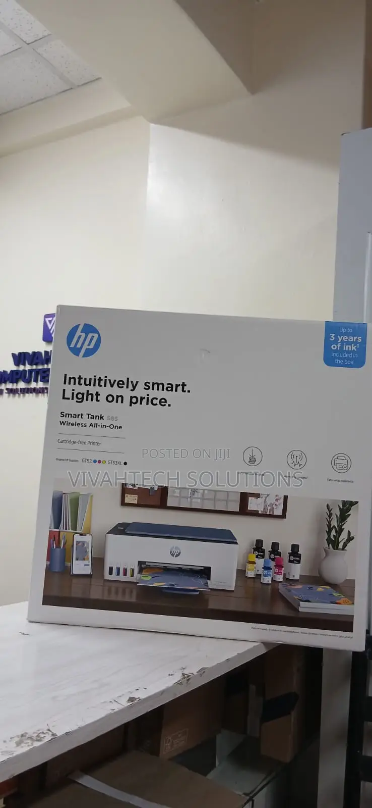 Hp Smart Tank 585 Wireless All-in-One Cartridge Free Printer