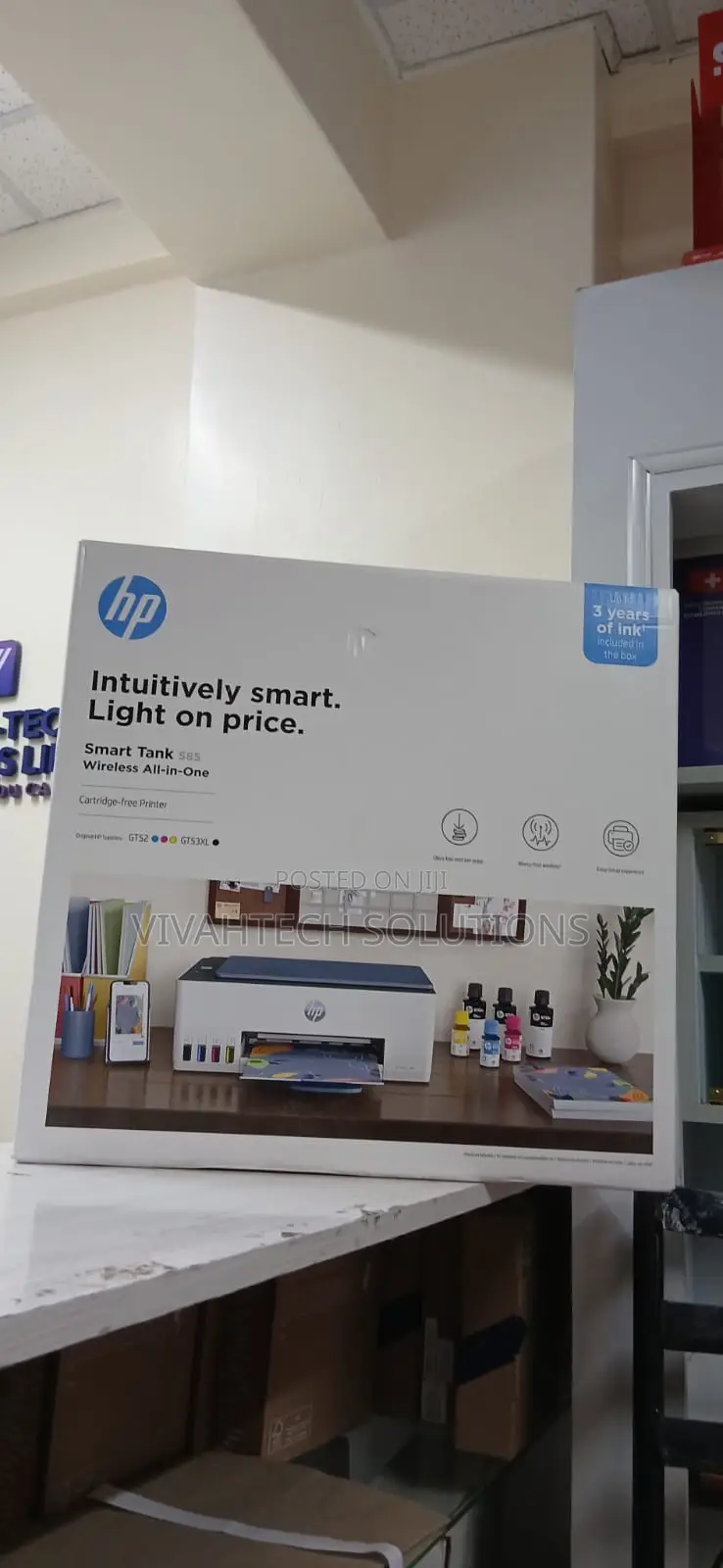 3-in-1 Hp Smart Tank 585 Wireless Colored A4 Printer