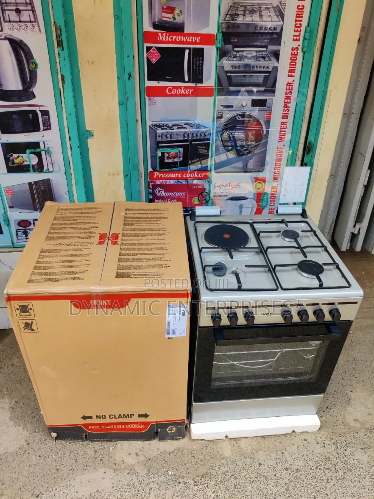Von Cooker 60x60cm 3 Gas + 1 Electric Burner
