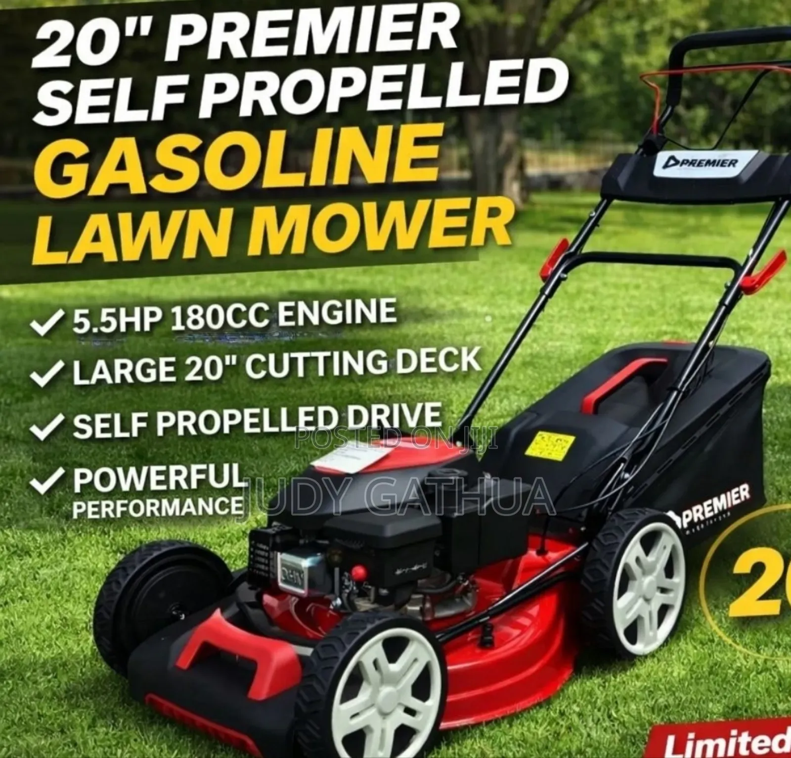 Lawnmower Size 20" Gasoline