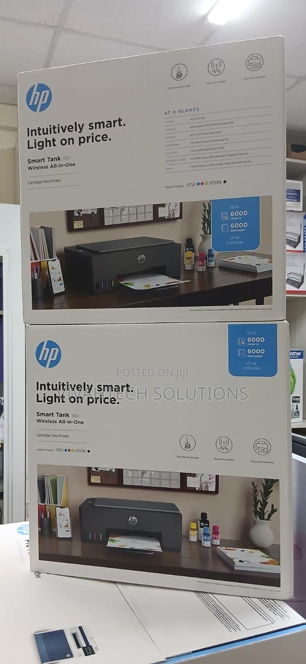 Wireless Hp Smart Tank 581 3-in-1 Colored Printer