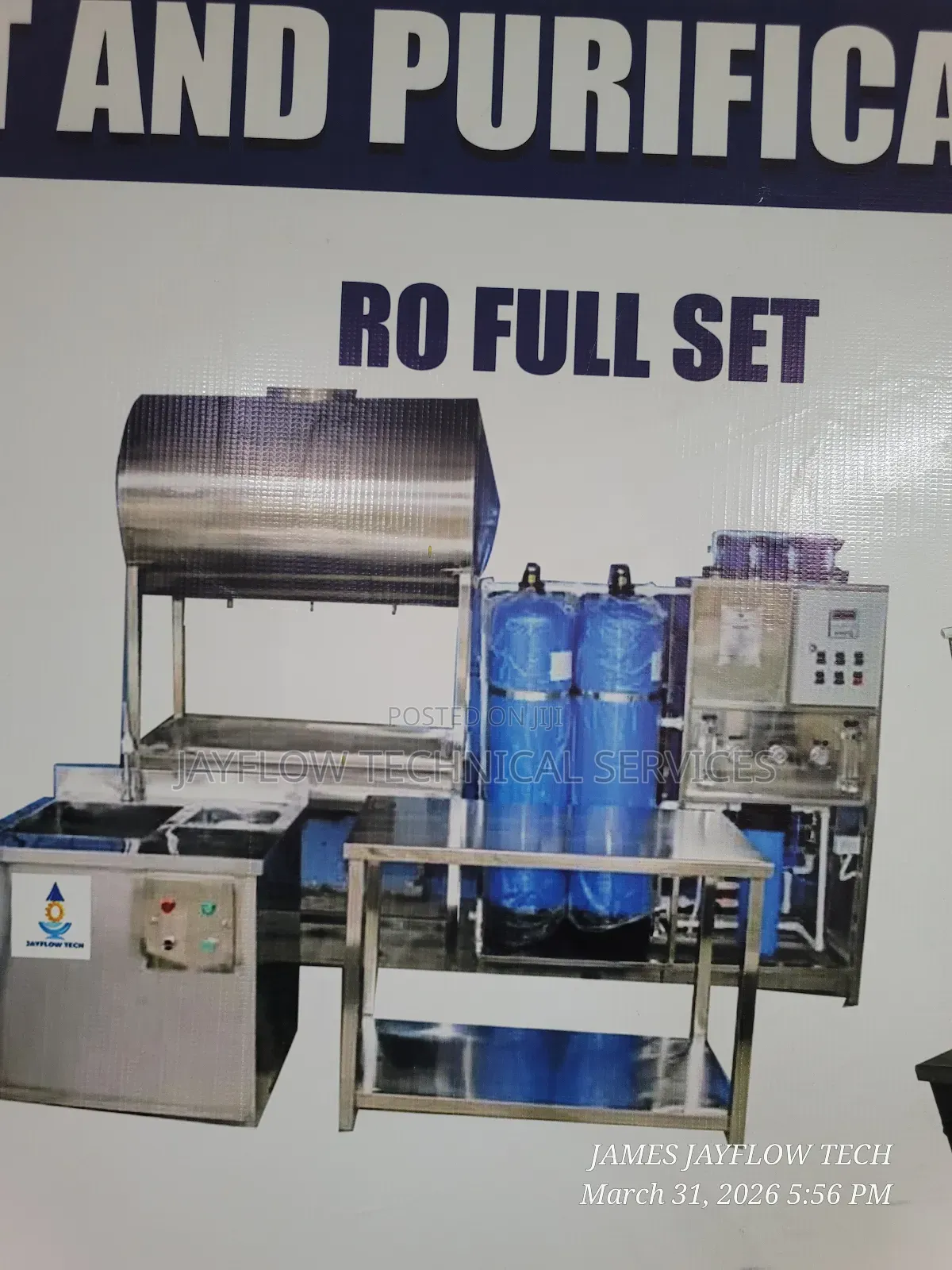 Water Purifier Set -Borehole Water Purifier Set Up