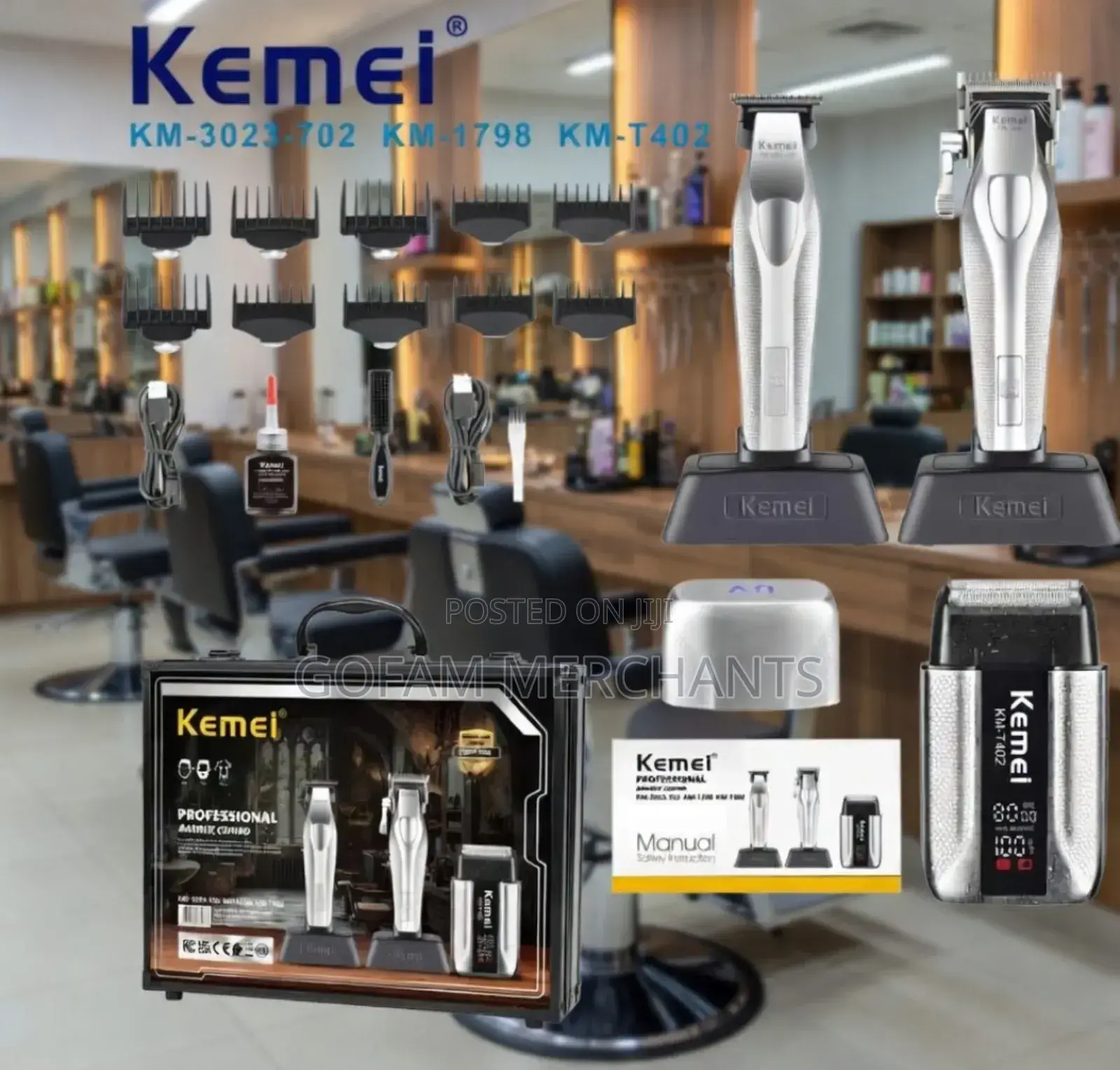 Original Kemei Professional Complete Barber Kit