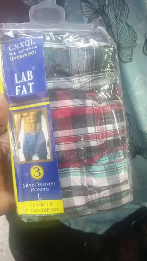 Men 3pcs Cheked Cotton Boxer