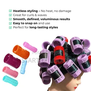 Hair Plastic Rollers + Free Ratail Comb