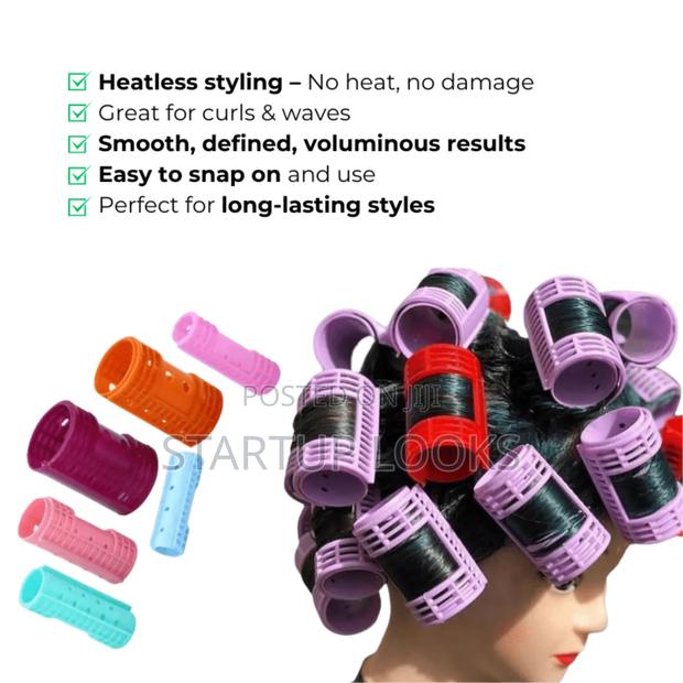 Hair Plastic Rollers + Free Ratail Comb