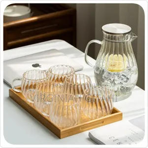 Stripped / Pumpkin Transparent Teapot