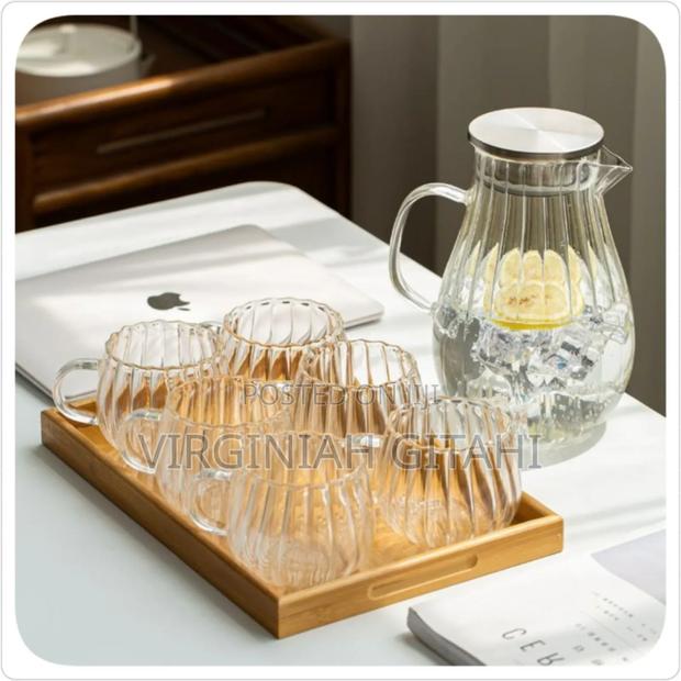 Stripped / Pumpkin Transparent Teapot