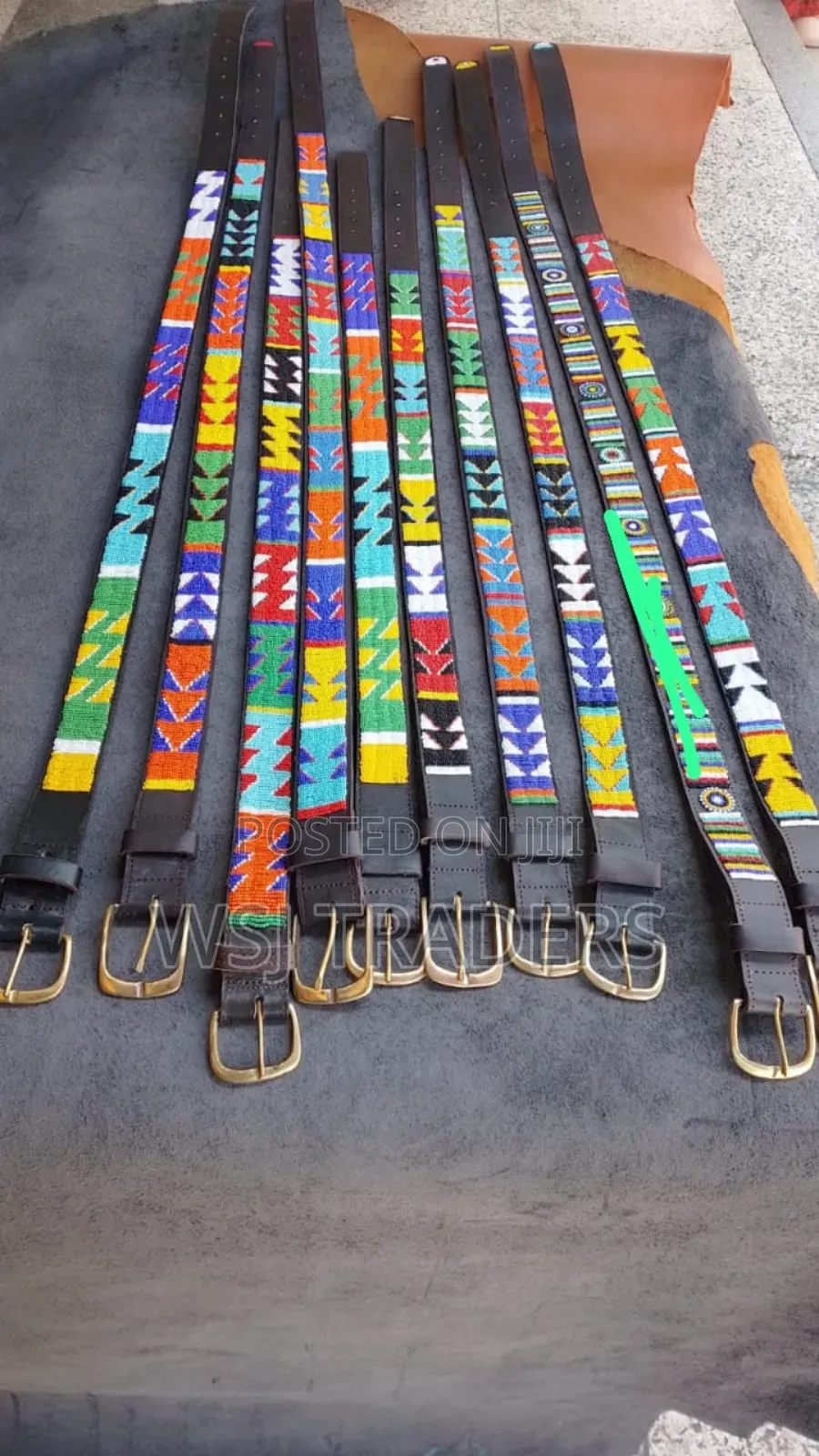 Beautiful Maasai Leather Belts Newly Made