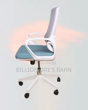 White Ergonomic Mesh Office Chair Mid Back Lumbar Support Solution