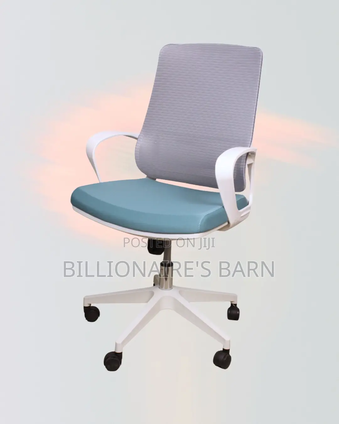 White Ergonomic Mesh Office Chair Mid Back Lumbar Support Solution