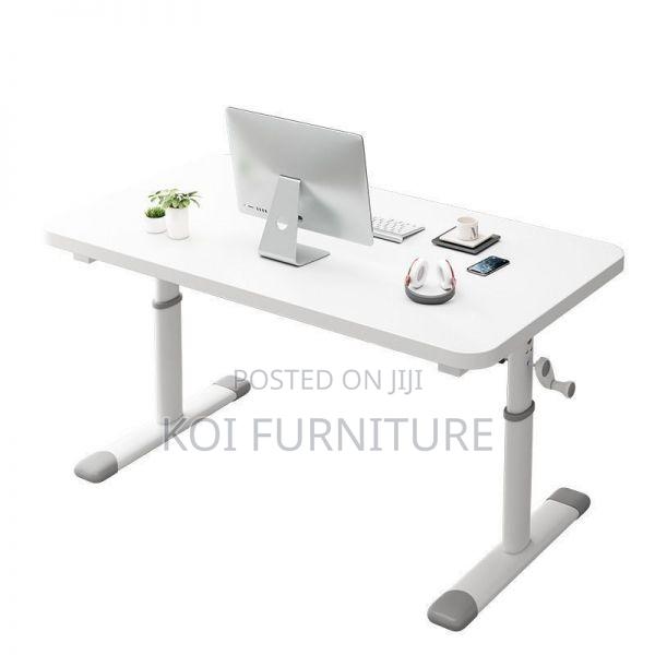 Office Desk : White Adjustable Manual Office Table 1200mm - thumbnail 8