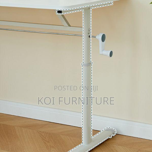 Office Desk : White Adjustable Manual Office Table 1200mm - thumbnail 11