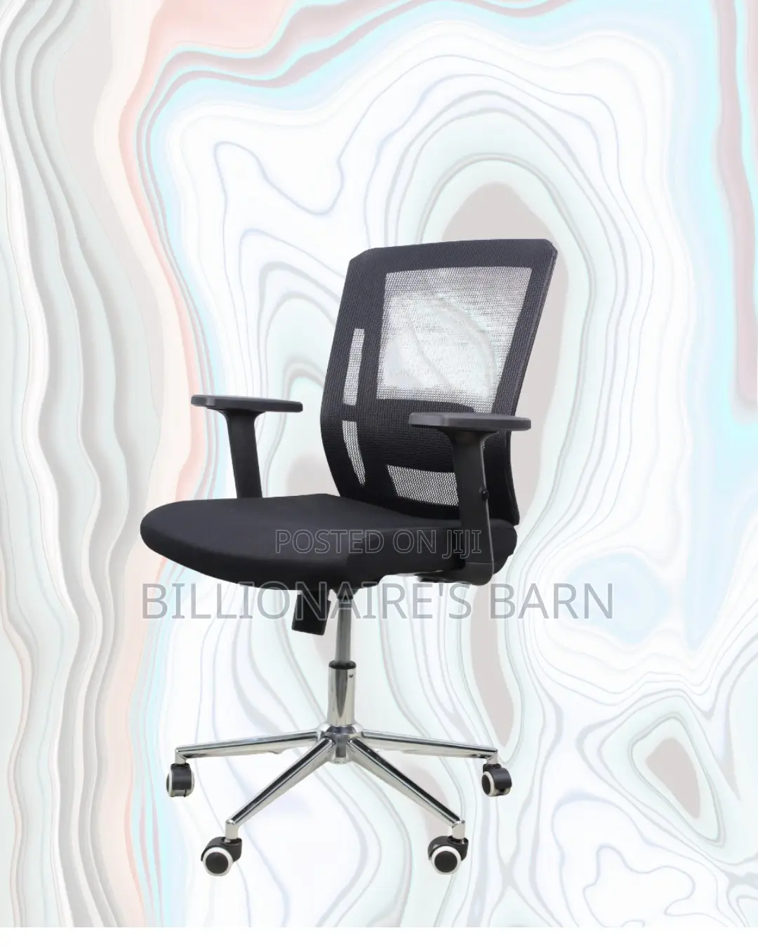 The Barn Origin Chair Mid Back Chrome Base Adjustable Support