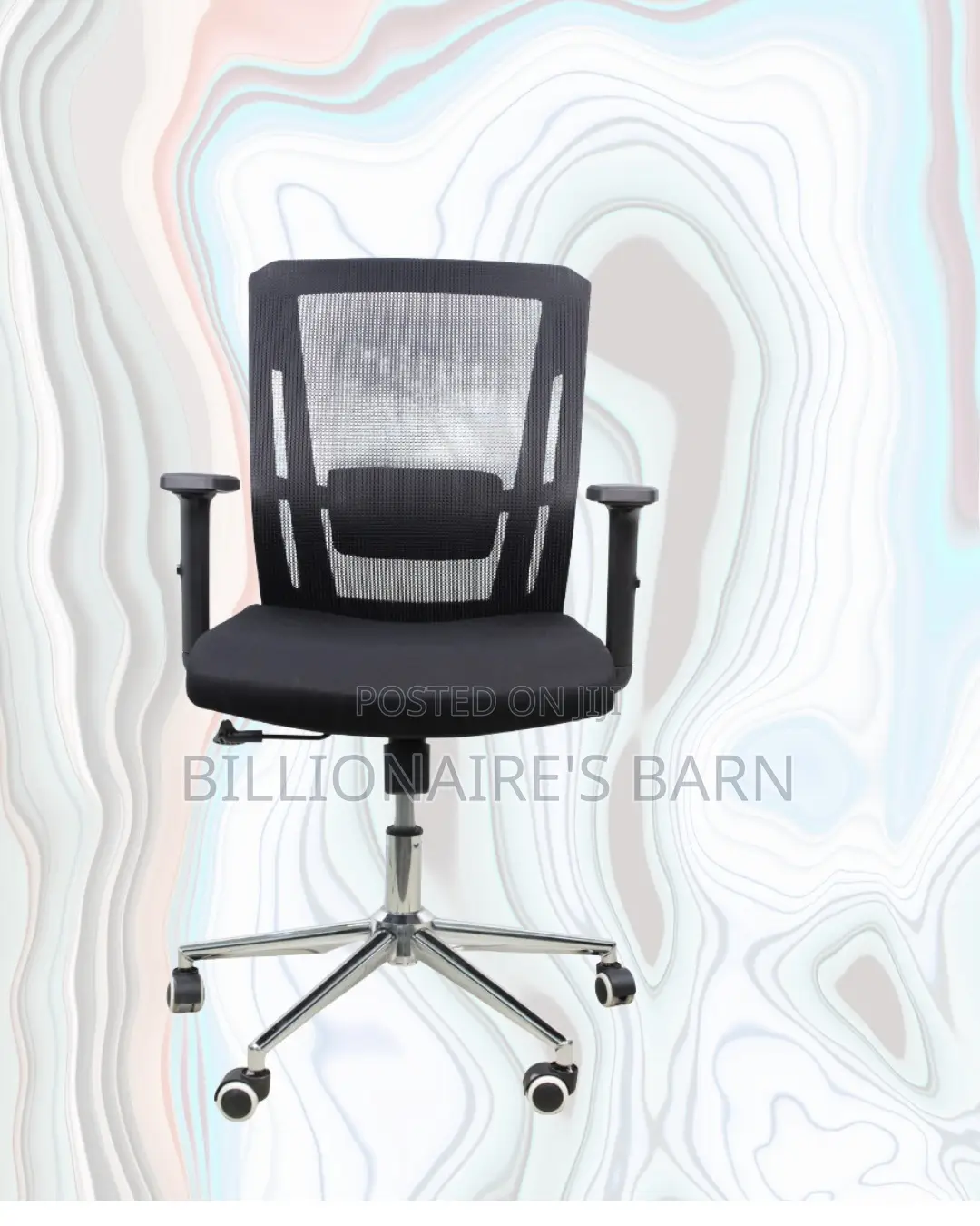 The Barn Origin Chair Mid Back Chrome Base Adjustable Support