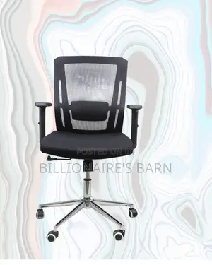 The Barn Origin Chair Mid Back Chrome Base Adjustable Support