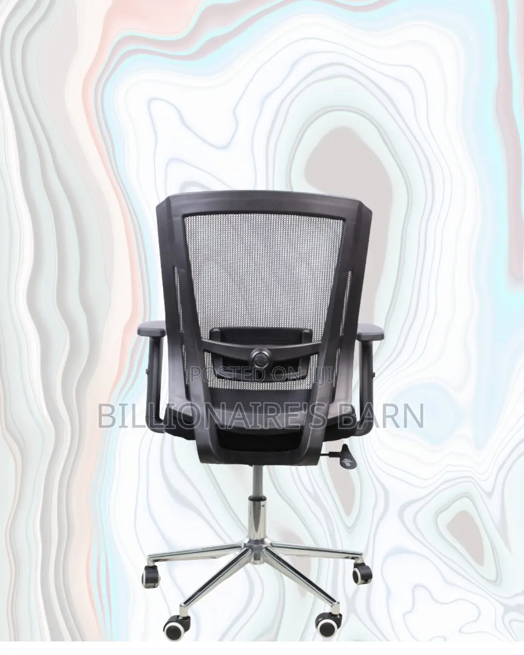 The Barn Origin Chair Mid Back Chrome Base Adjustable Support