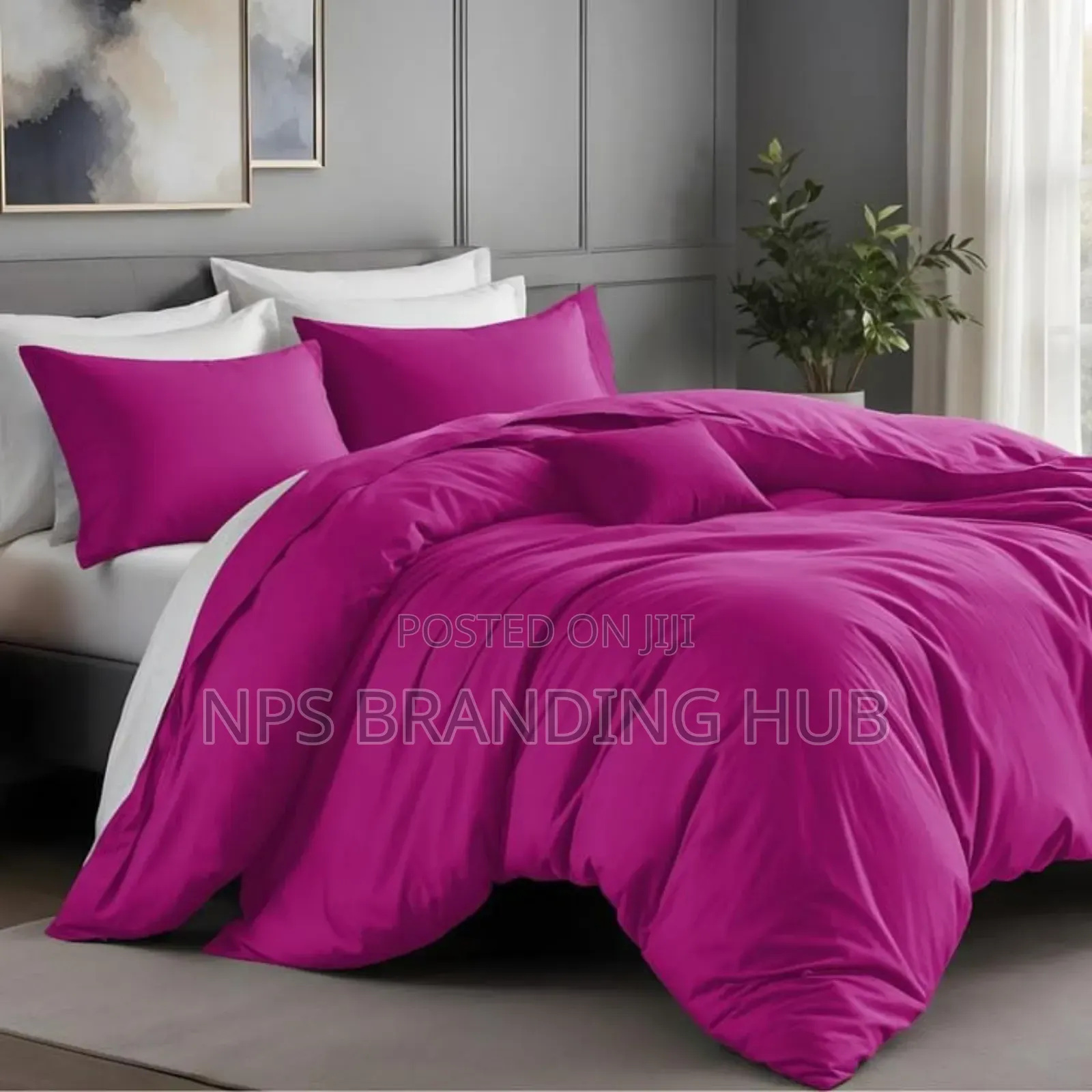 6pcs Pure Cotton Plain Duvet Covers Size 7/8 :