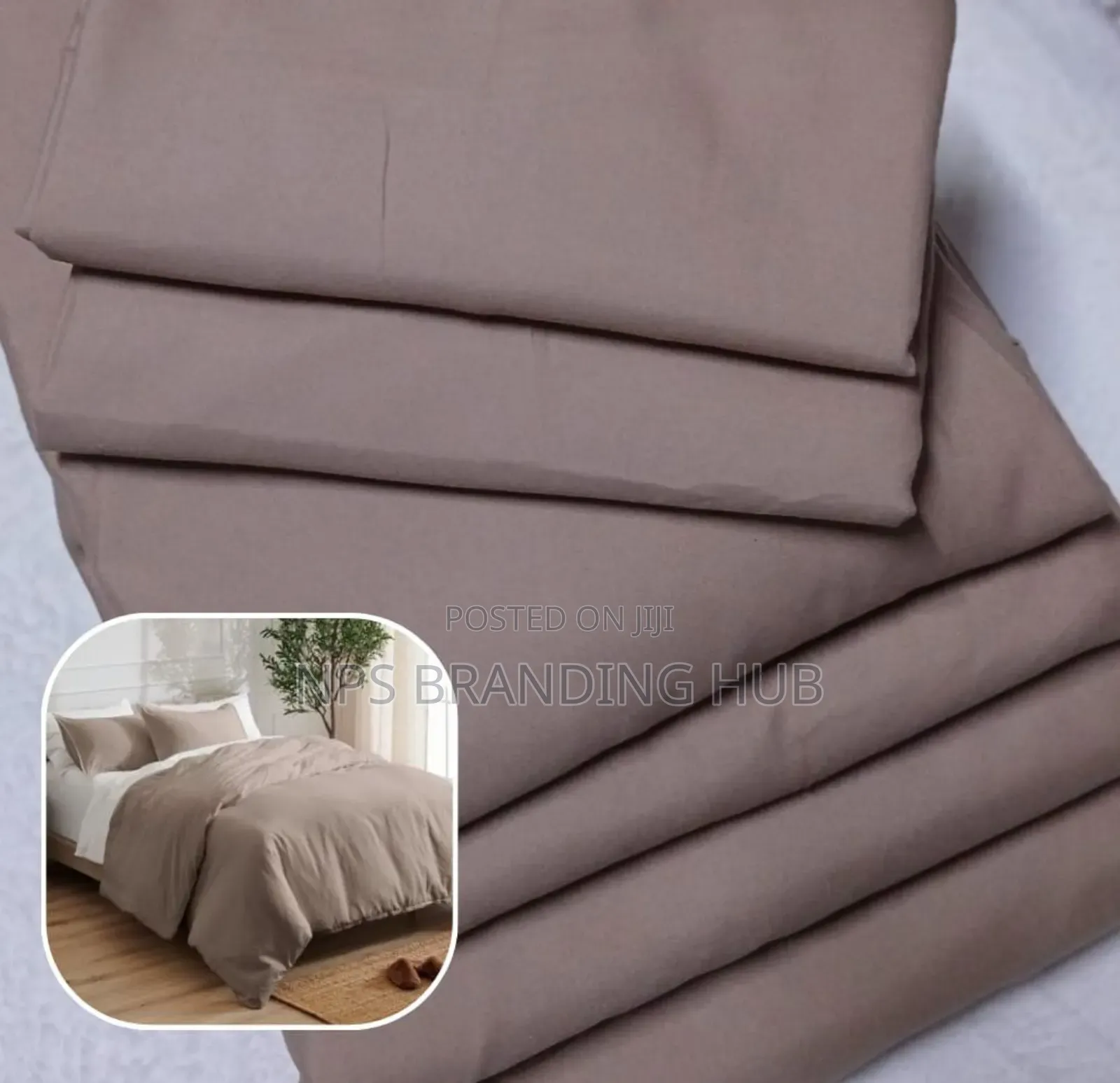 6pcs Pure Cotton Plain Duvet Covers Size 7/8 :