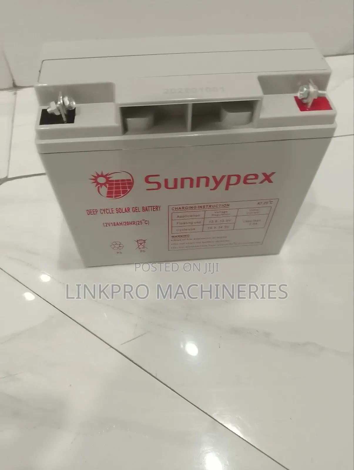 18ah 12v Sunnypex Battery
