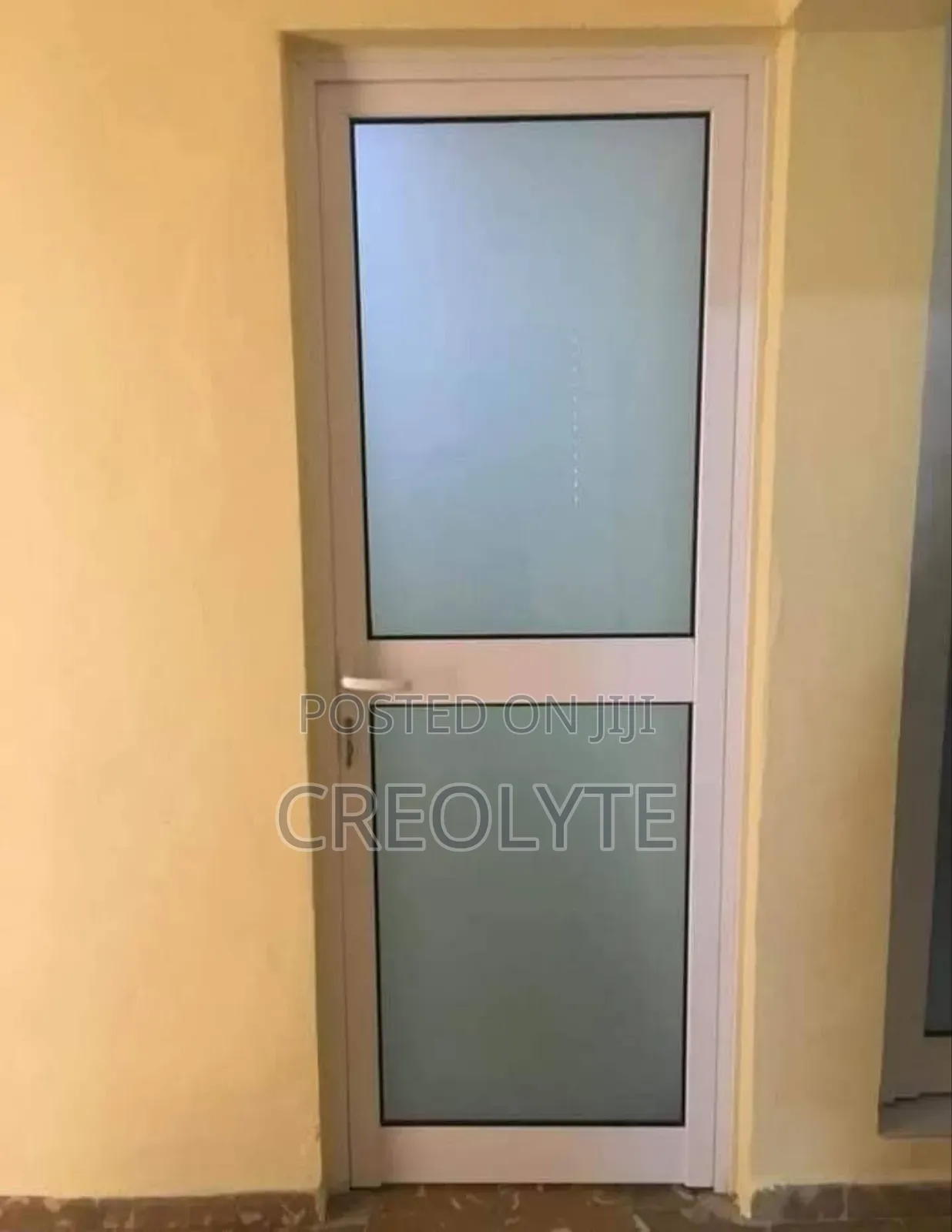 Heavy Duty White Framed Aluminium Door