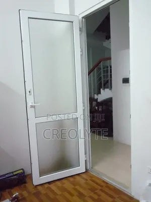Full Glass Lite Aluminium Door