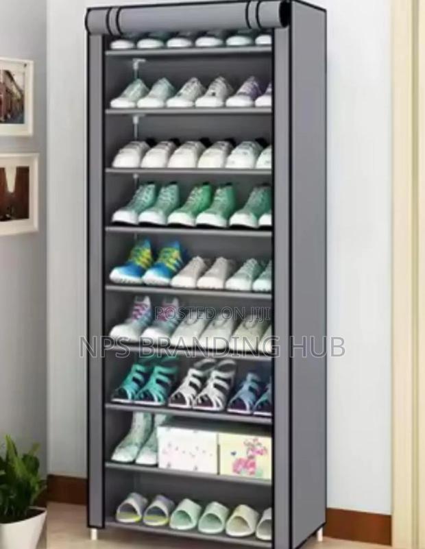 9 Layers Free Standing Shoe Rack Organizer With Cover Sen