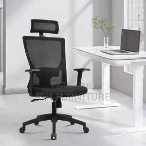 Office Chair : Black Mesh Office Chair With High Backrest