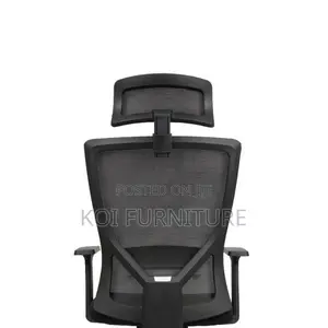 Office Chair : Black Mesh Office Chair With High Backrest