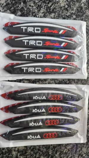 4pc TRD or Audi Branded Door Anti Collision Strip Protection Stickers