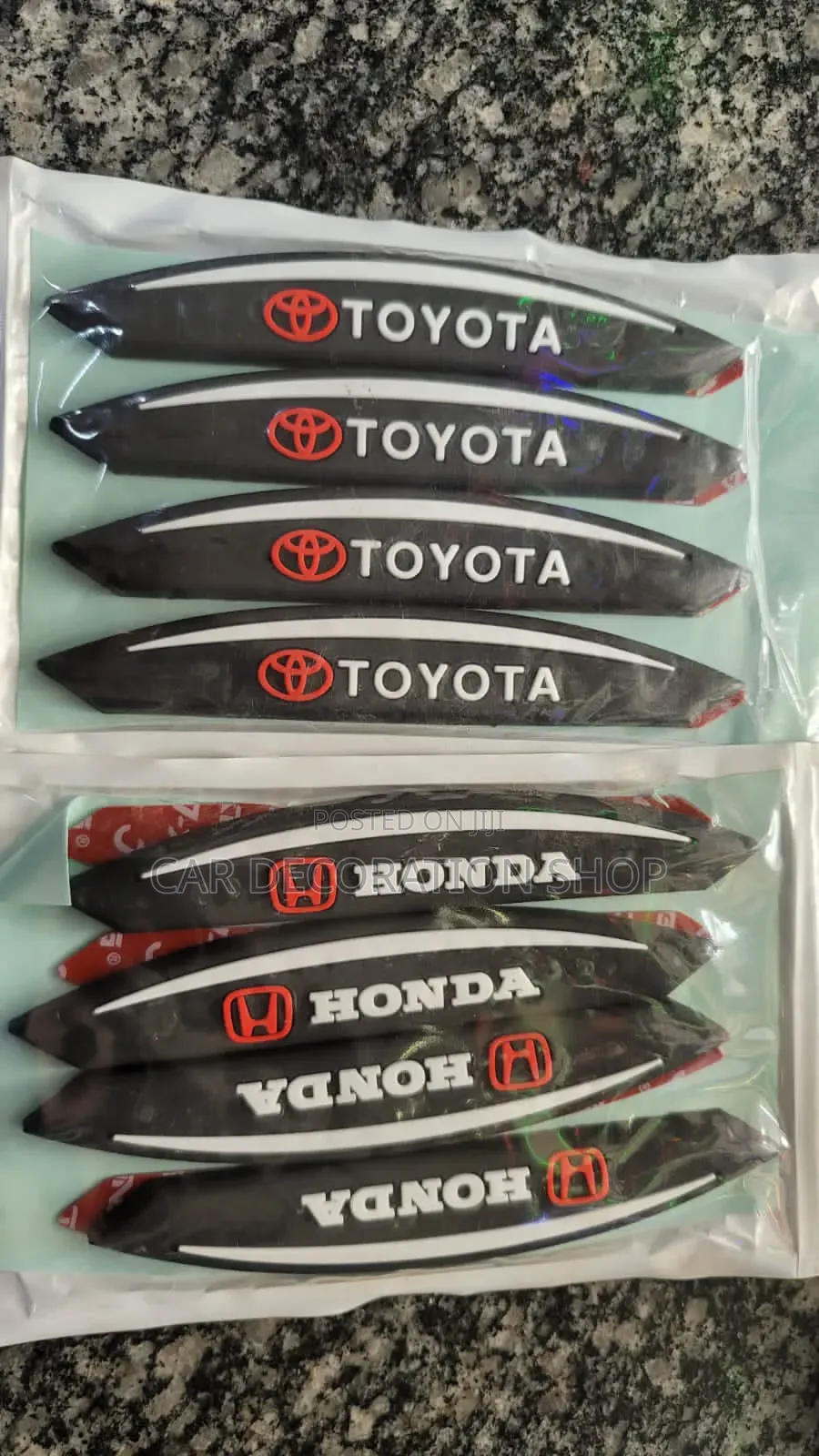 4pc Toyota/Honda Car Door Antiscratch Rubber Stickers