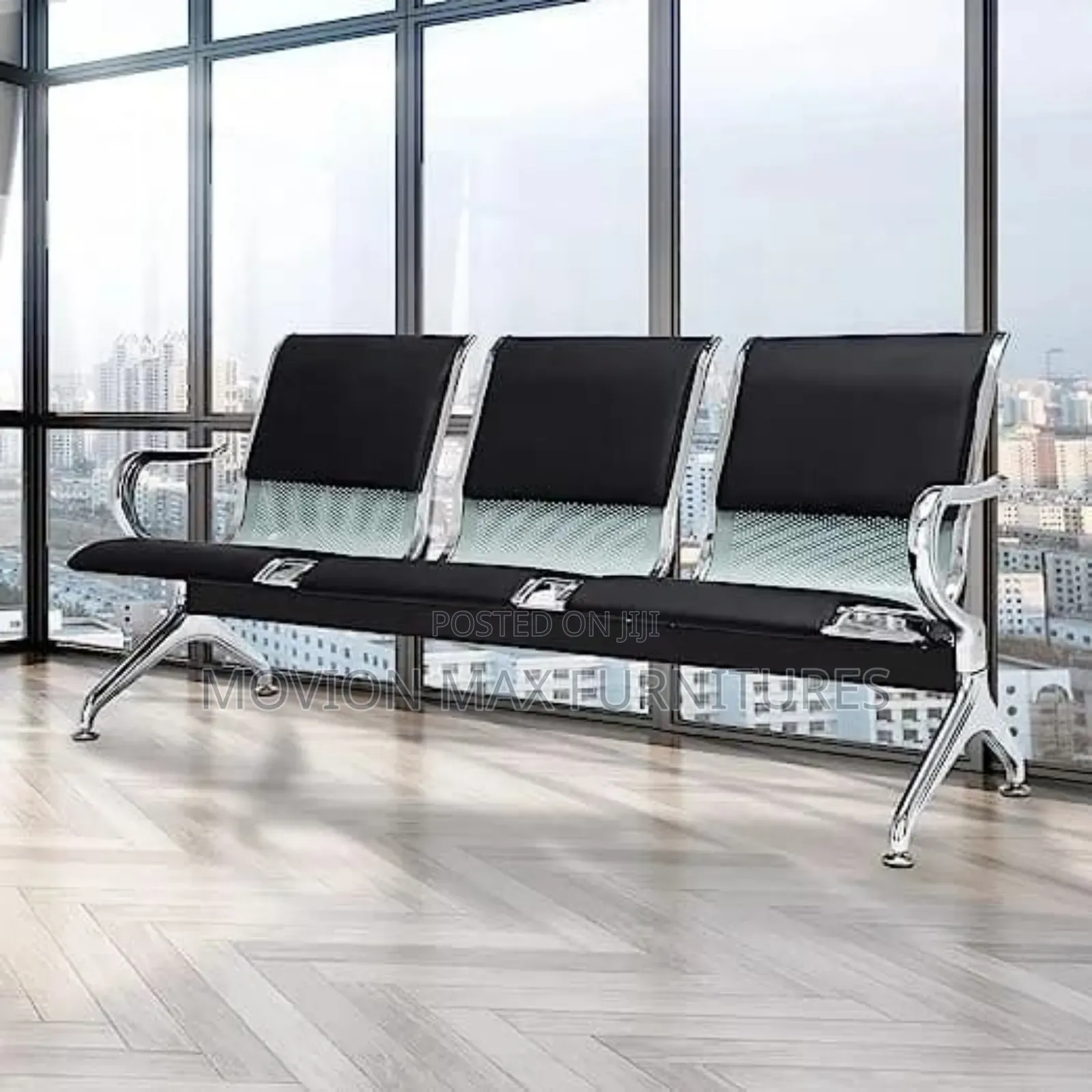Black Office Chair Link Padded Chairs