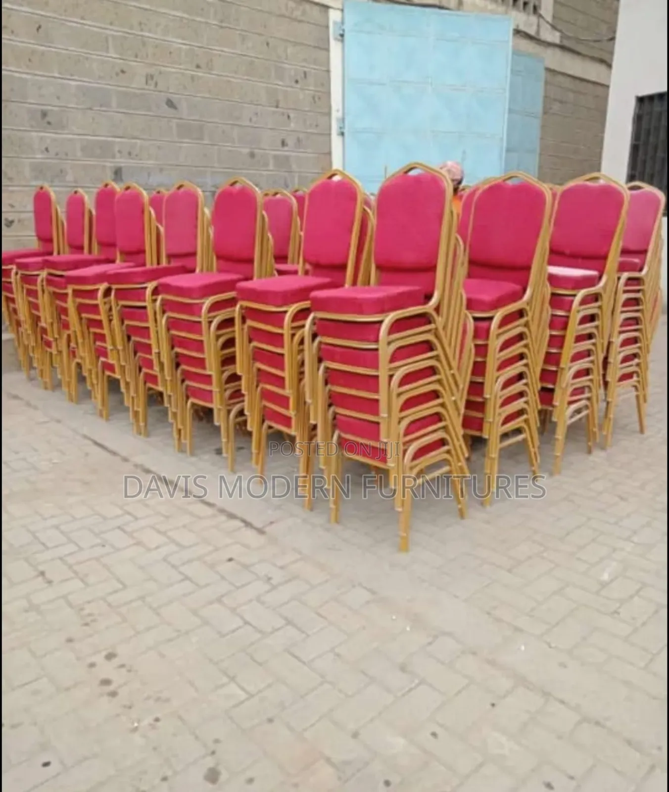 Gold-Framed Conference Chair