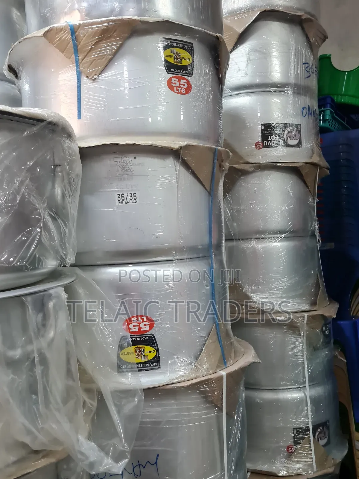 55litres Aluminium Sufuria With Lid and Handles Handles