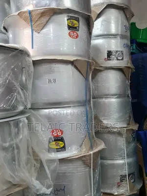 55litres Aluminium Sufuria With Lid and Handles Handles