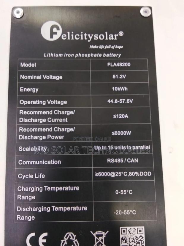 10kwh Fla48200 Lithium Battery